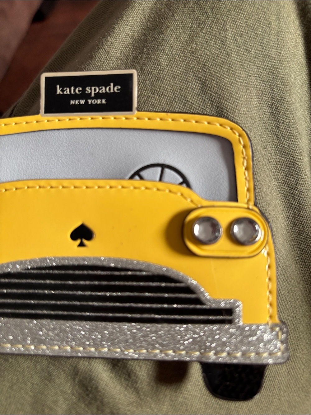 Kate Spade Hey Taxi Embellished novelty collectable Card Case rare - Picture 3 of 6